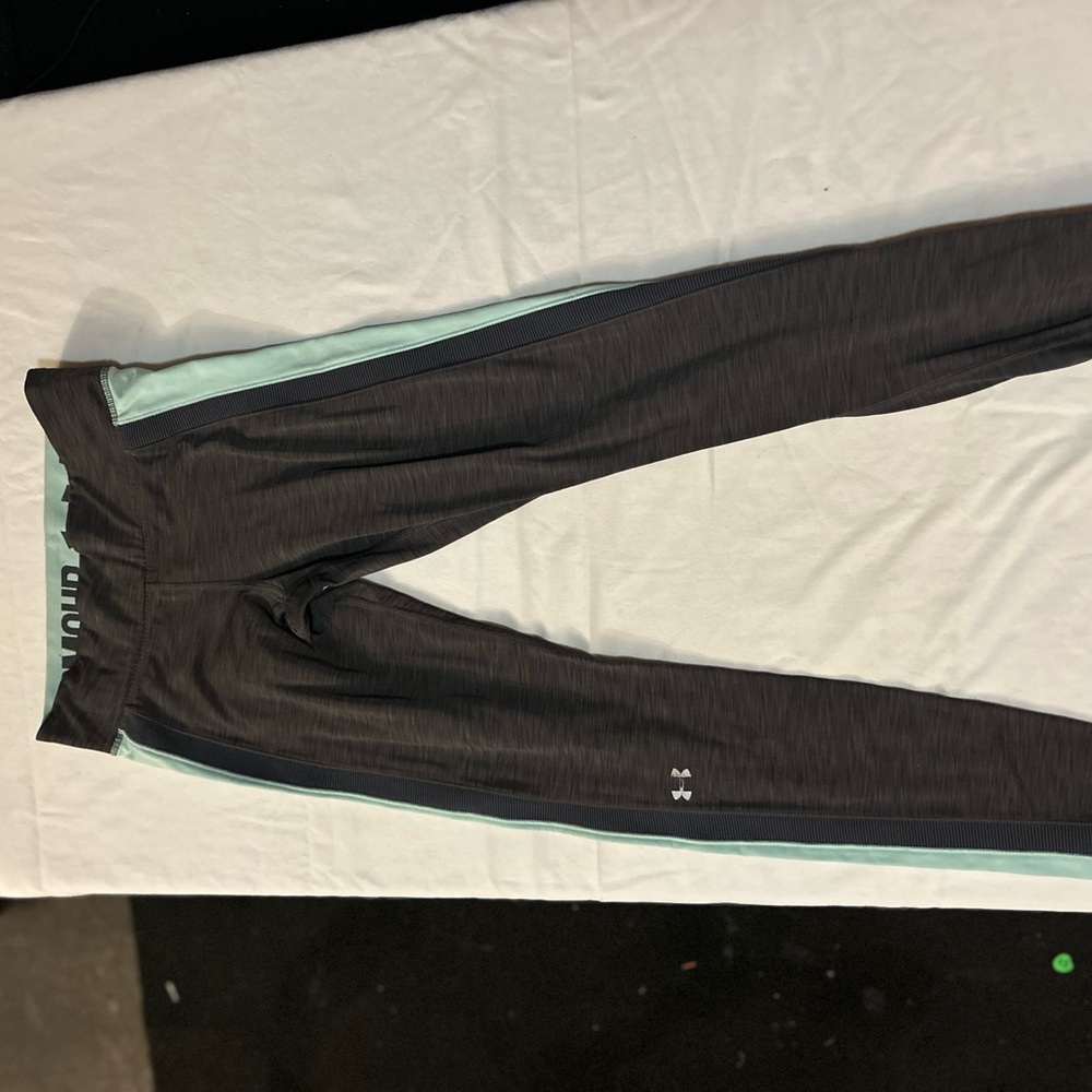 Under Armour Black and Light Blue Leggings